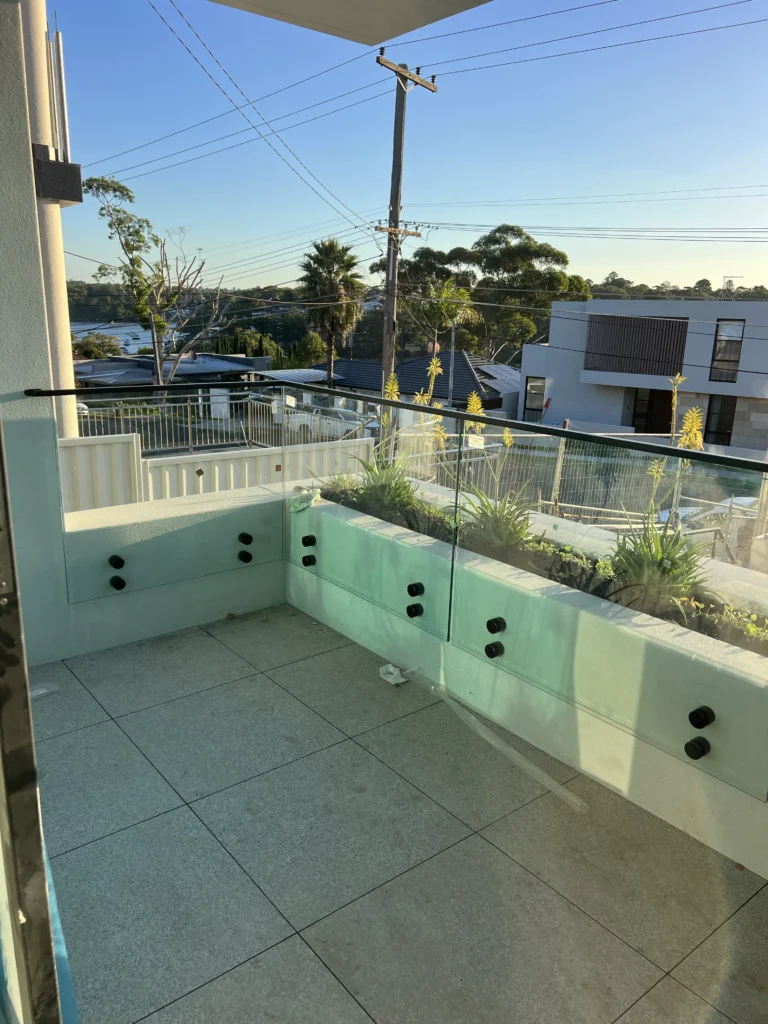 Glass balustrade and stairs